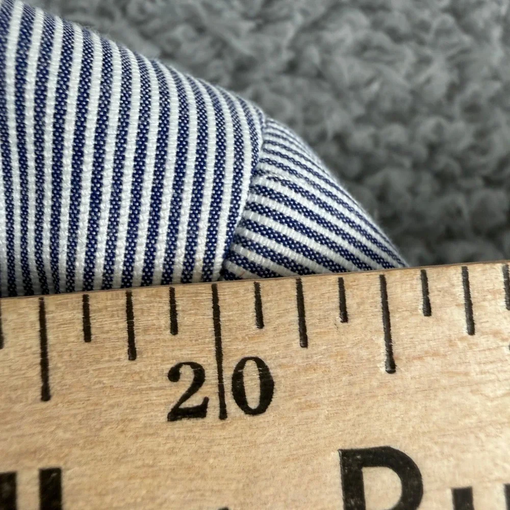 Chaps Blazer Mens 42R Blue Seersucker Striped‎ Two Button Formal Coat Geometric